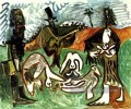 Guitariste et personnages dans un paysage II 1960 cubisme Pablo Picasso
